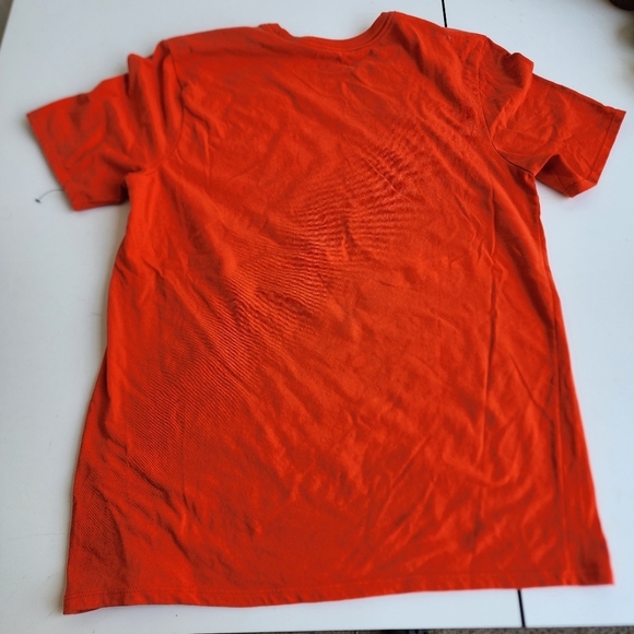 Nike Shirt Mens Orange Just Do It Regular Fit Short Sleeve Activewear Large - Picture 6 of 6
